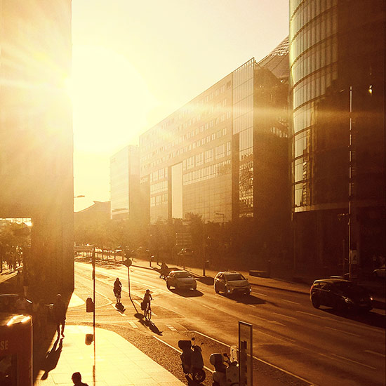 Sonne in der Stadt